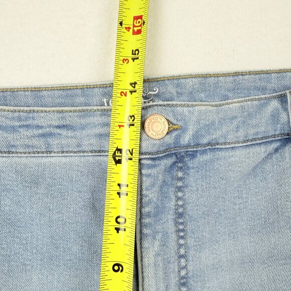 NWOT Terra & Sky Women Core Straight High Rise Stretch Blue Denim Jeans Plus 18W - Picture 9 of 11